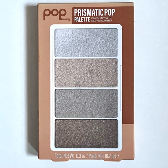 🏷️POP! Beauty “prismatic” blush highlighter metallic set of 4 blush palette set - Picture 8 of 13